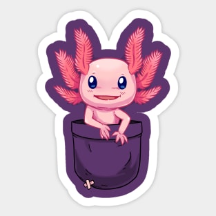 Pocket Cute Axolotl Sticker